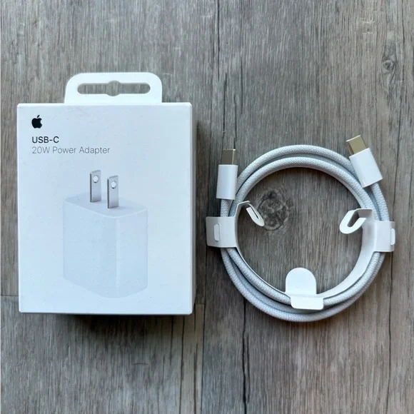 Apple USB-C 1 M Length Braided Cable + 20W USB-C Power Adapter - Picture 5 of 7
